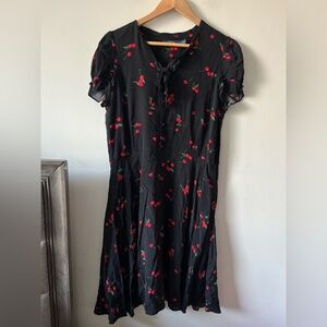 Polo Ralph Lauren Black Dress with Cherry Print